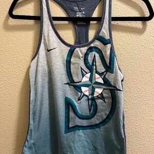 Nike Women's Teal and Gray Tank Top
